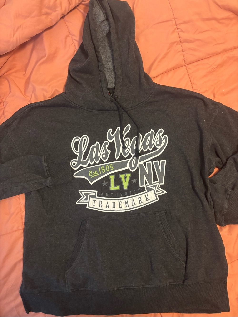 Las Vegas LV Graphic Hoodie - Dark Gray